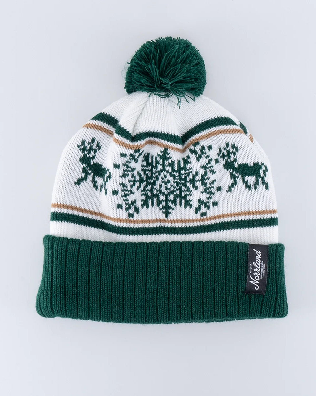 Snowflake Pom Pom Mössa - Grön
