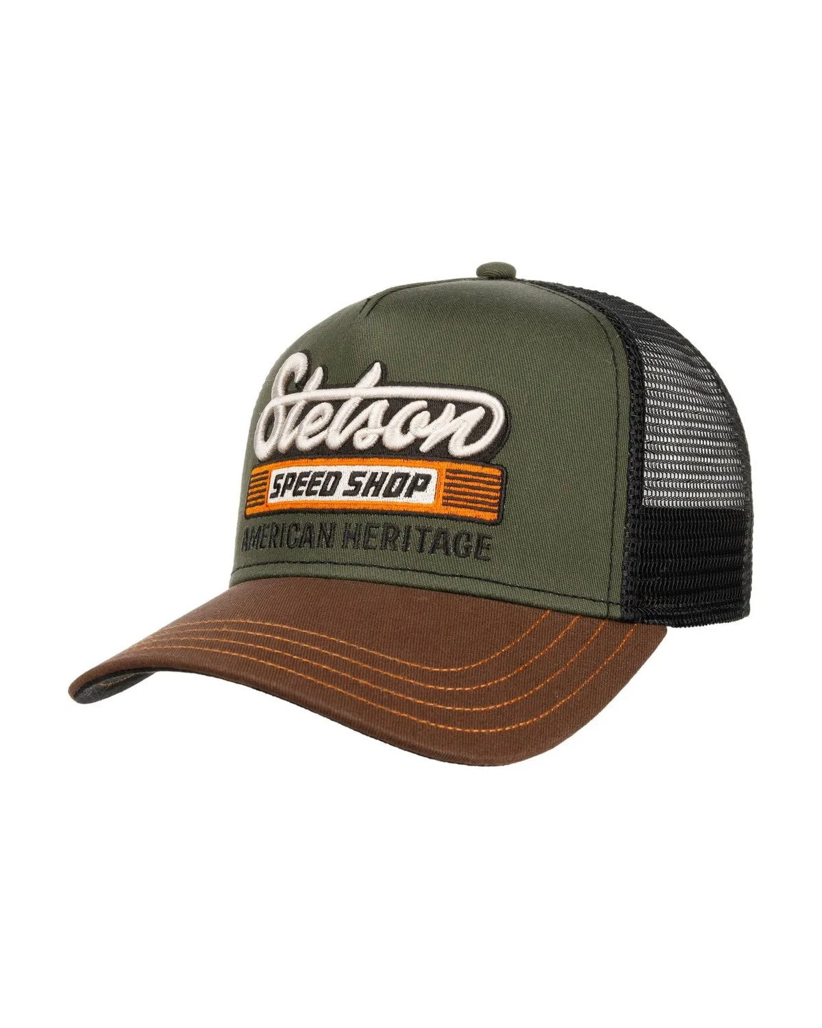 Speed Shop Trucker Keps - Grön/Brun