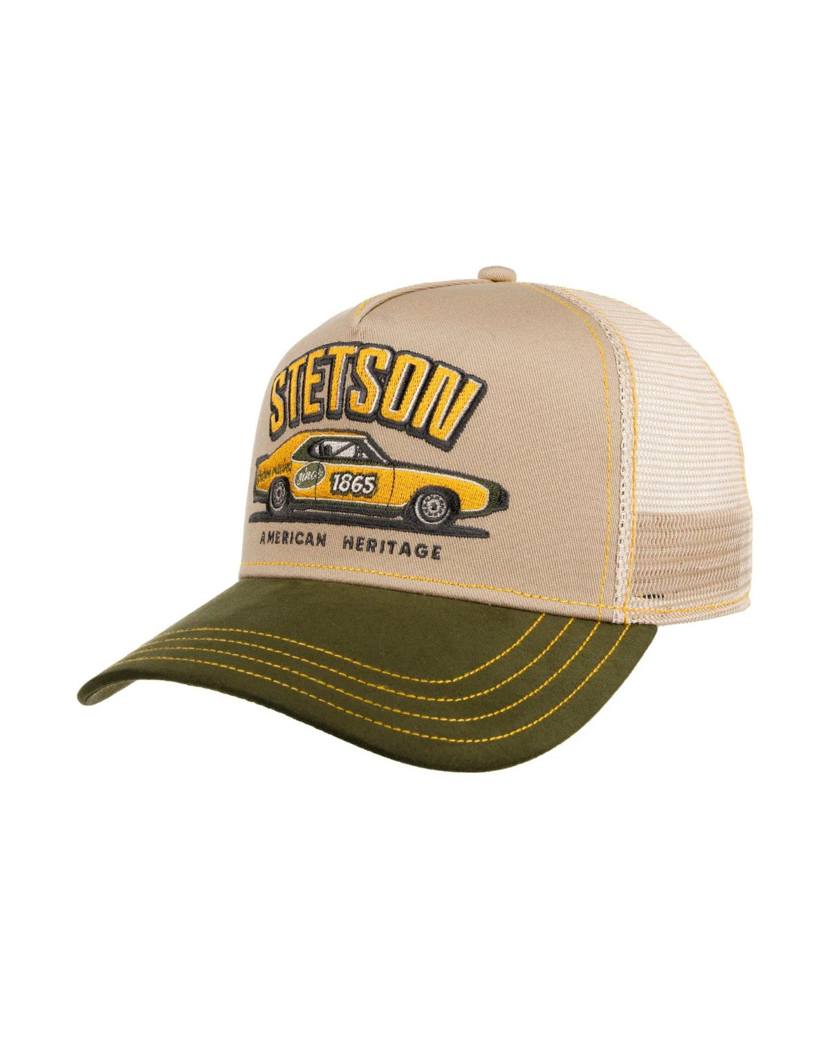 Stetson Racing Trucker Keps - Beige/Grön