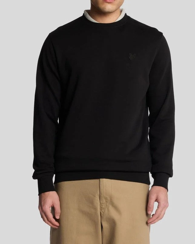 Superfine Crew Tonal Sweatshirt - Svart
