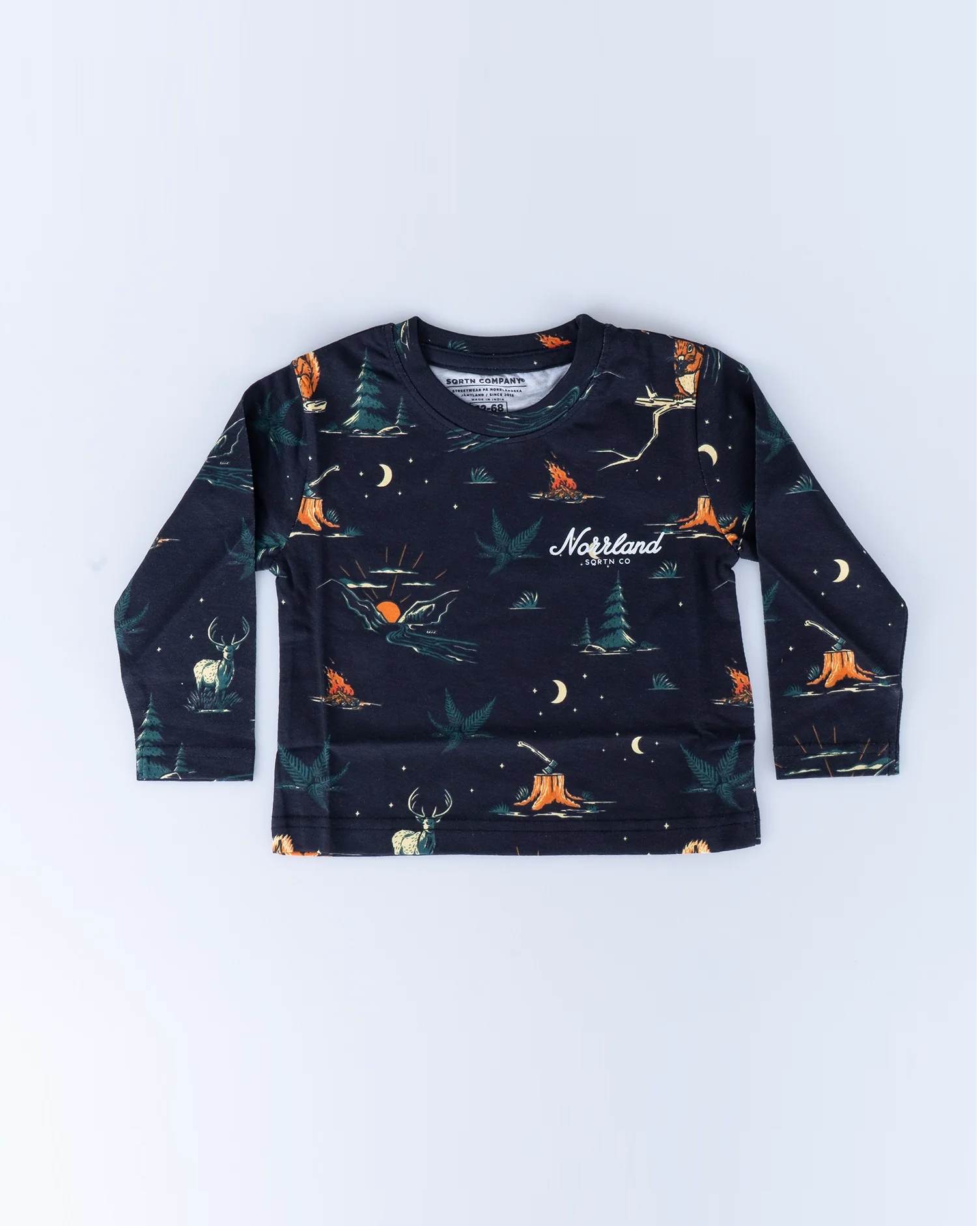 TGN Script Kids LS T-Shirt - Timber Black