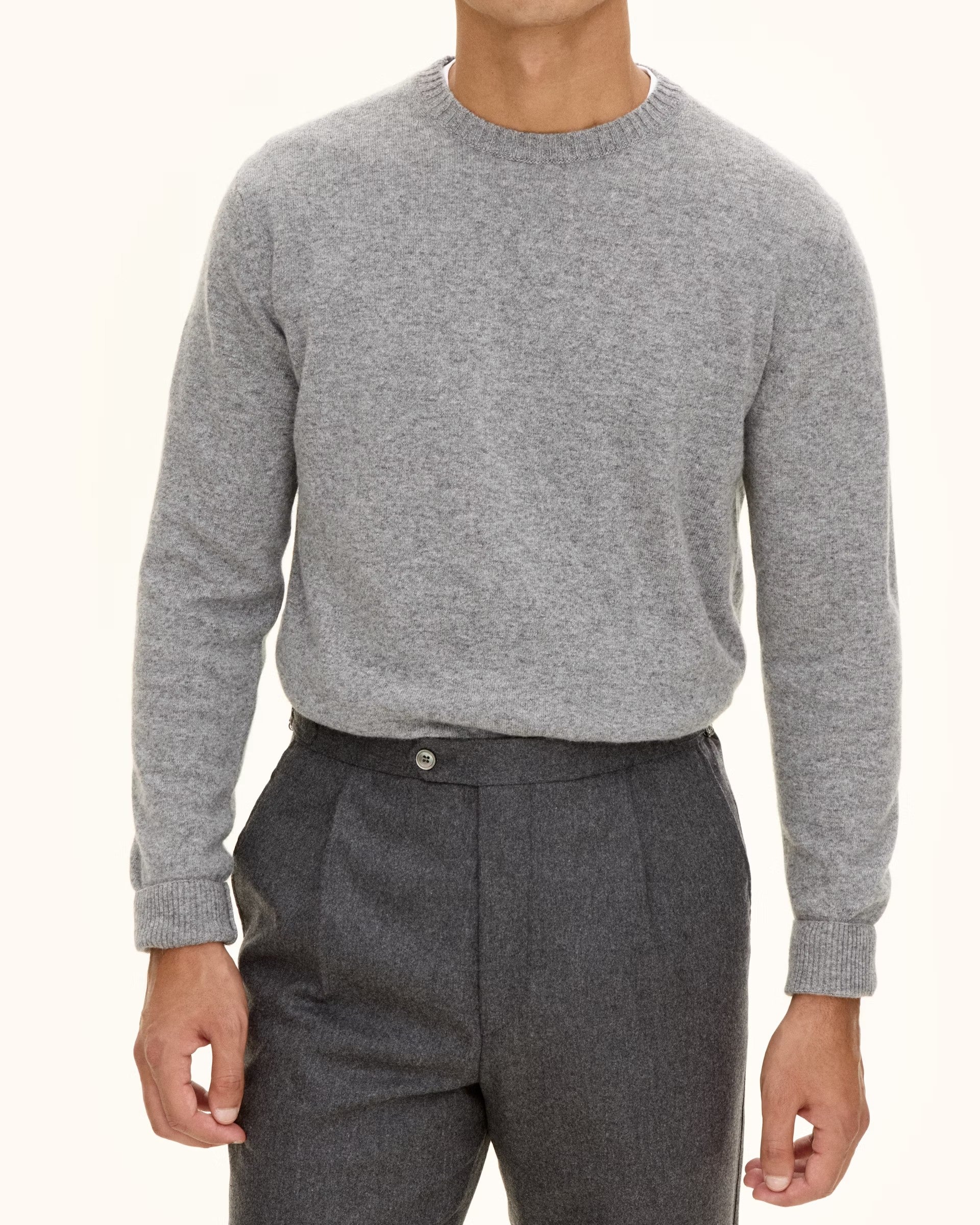 Valter Roundneck Tröja - Grey Melange