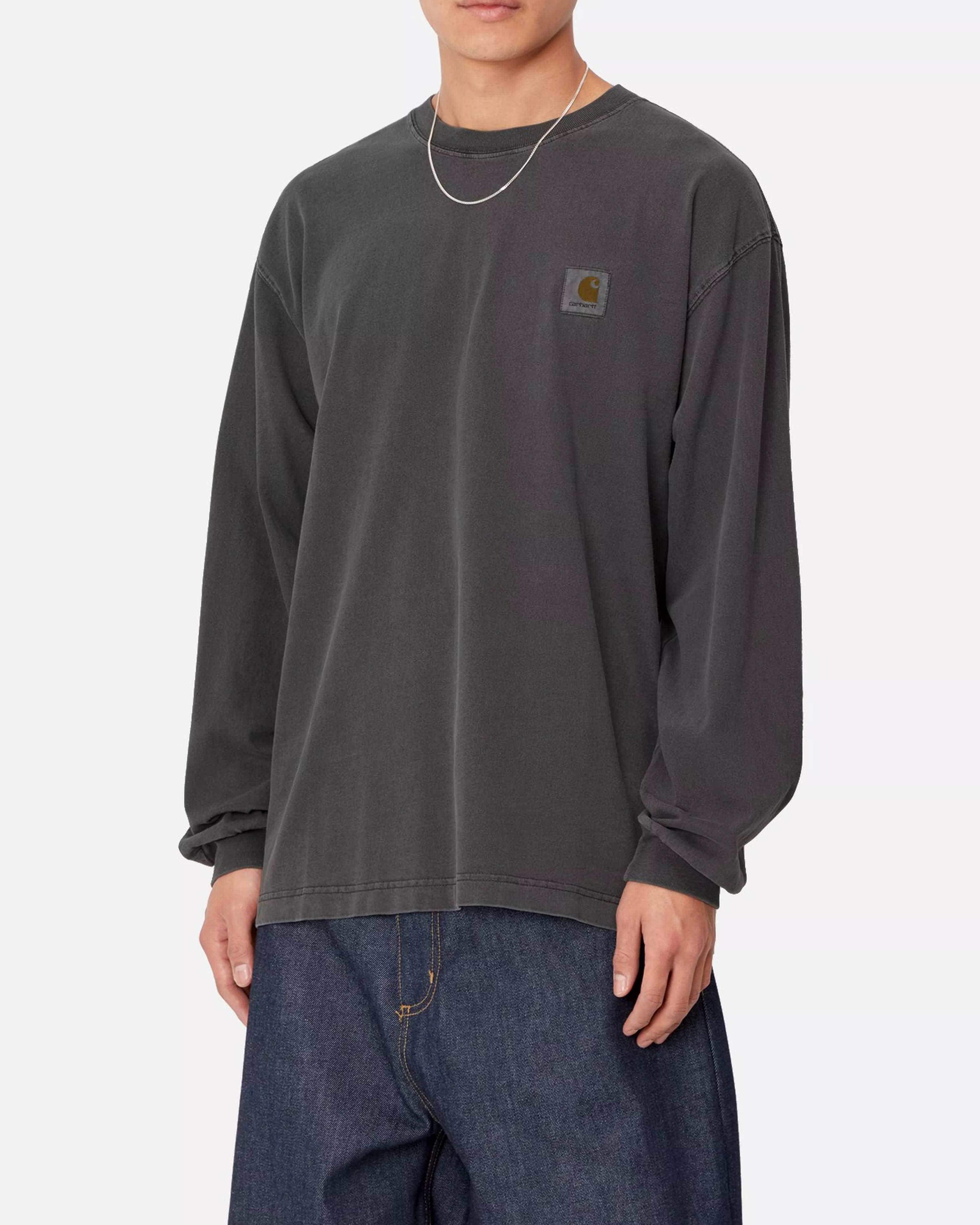 Vista Garment Dyed LS T-Shirt - Black