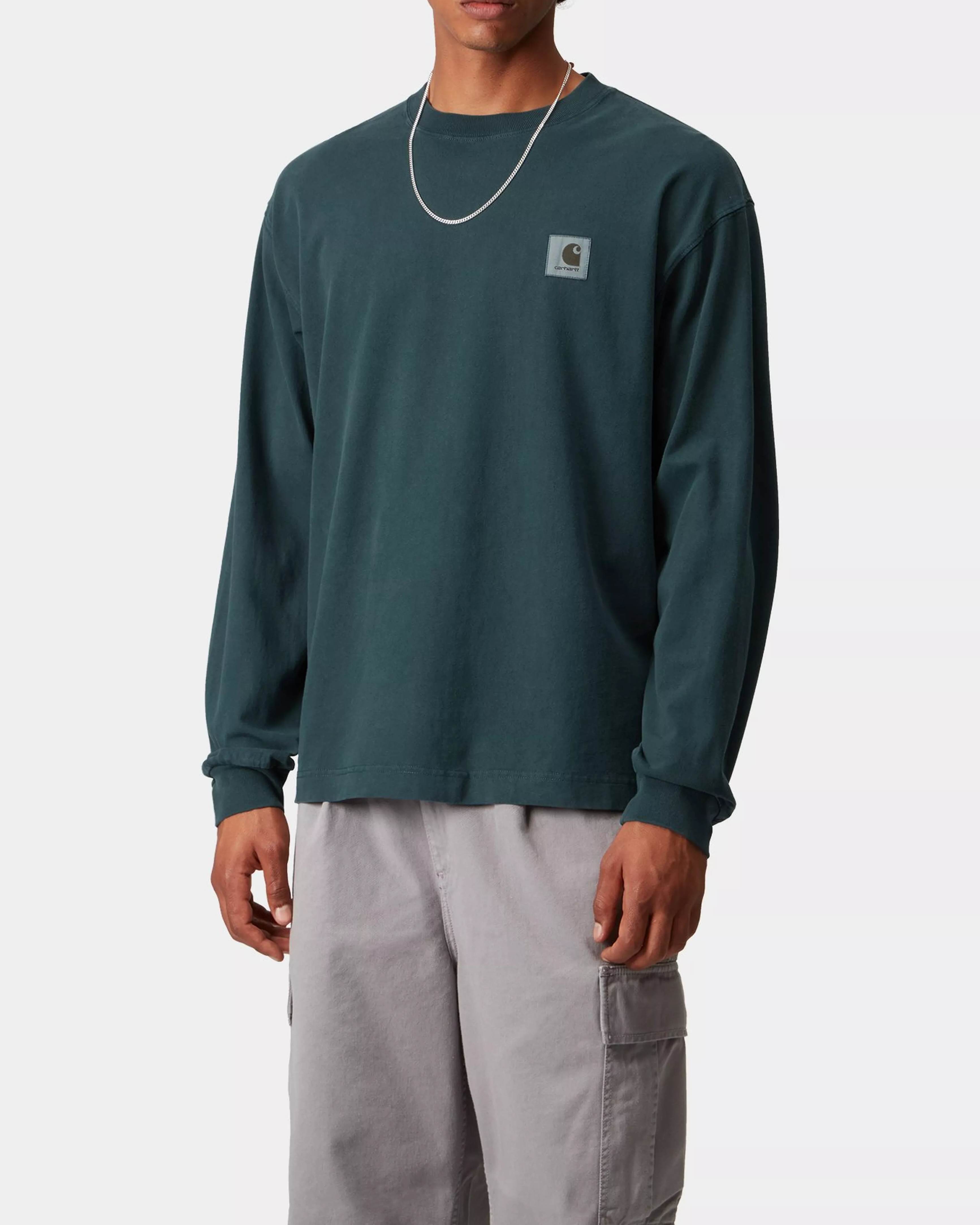 Vista Garment Dyed LS T-Shirt - Deep Lagoon