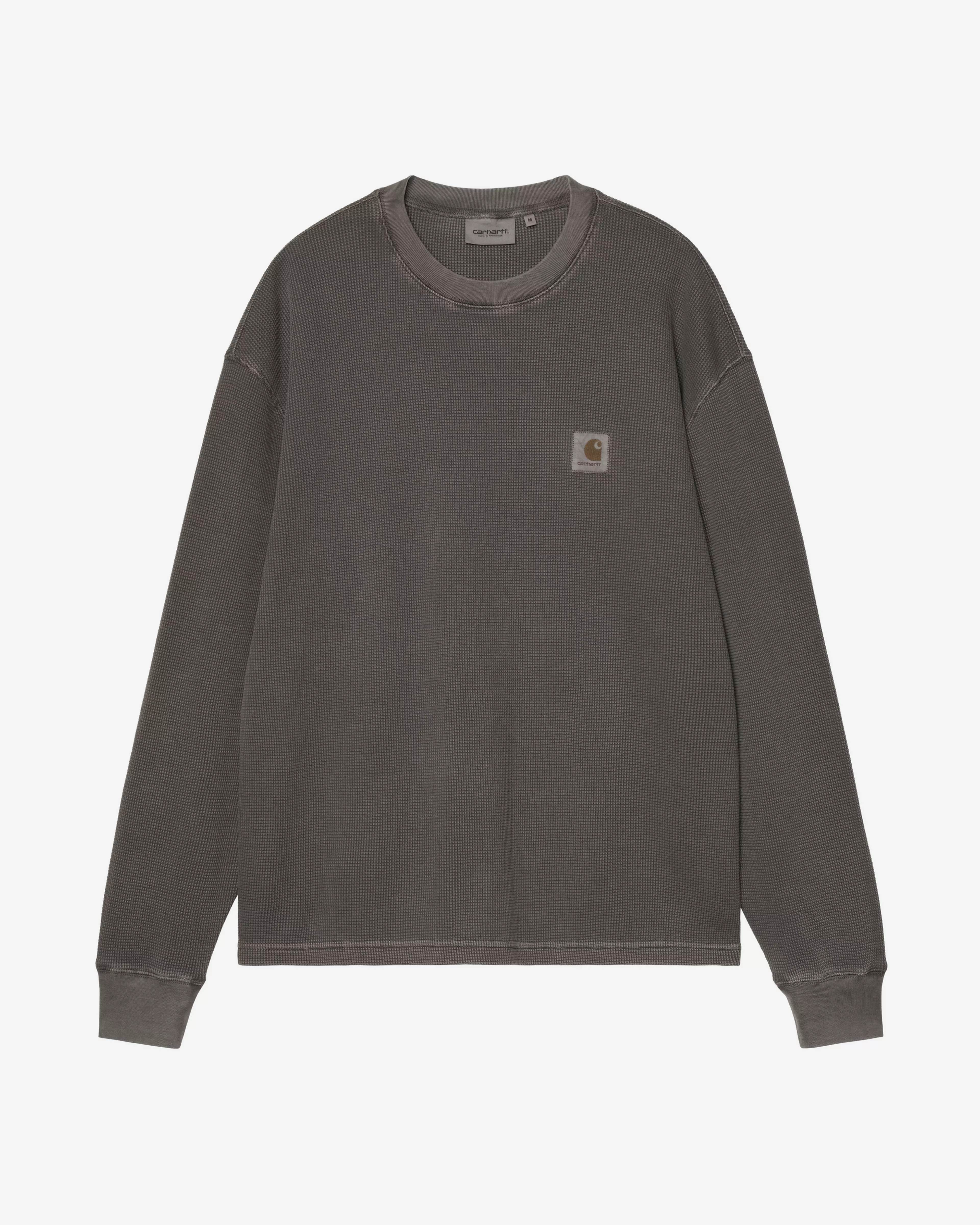 Vista LS Waffle T-Shirt - Black Garment Dyed