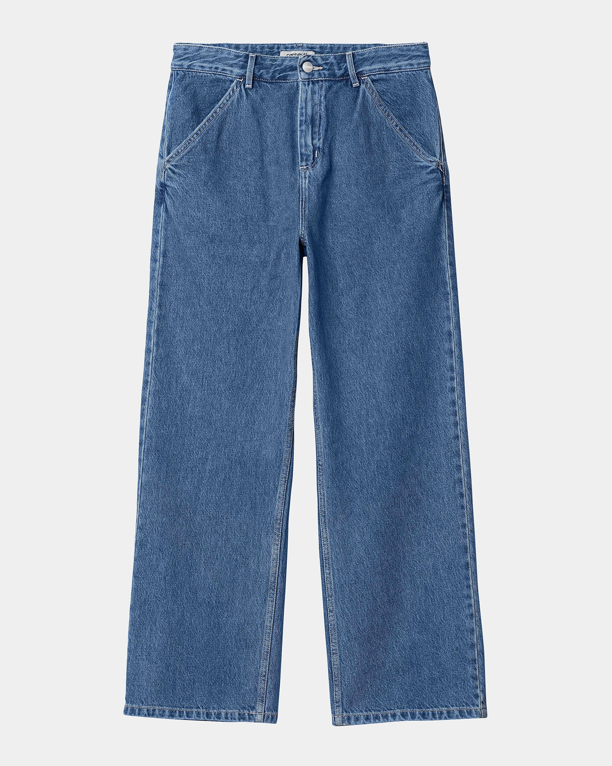 Simple Pant Washed Byxor - Blue Stone