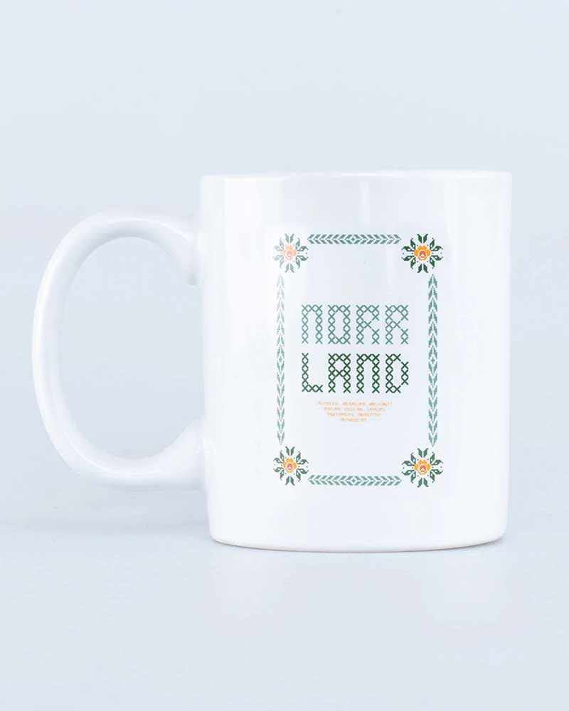 Korsstygn Porslin Mugg