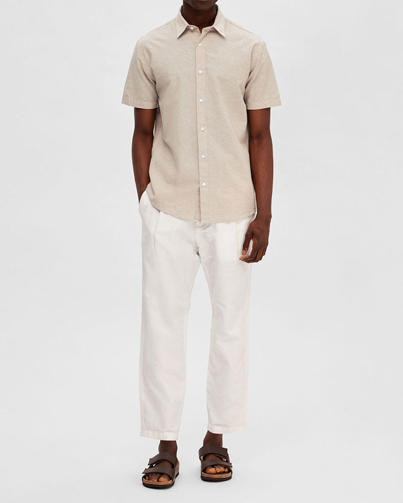 Reg New Linen SS Skjorta