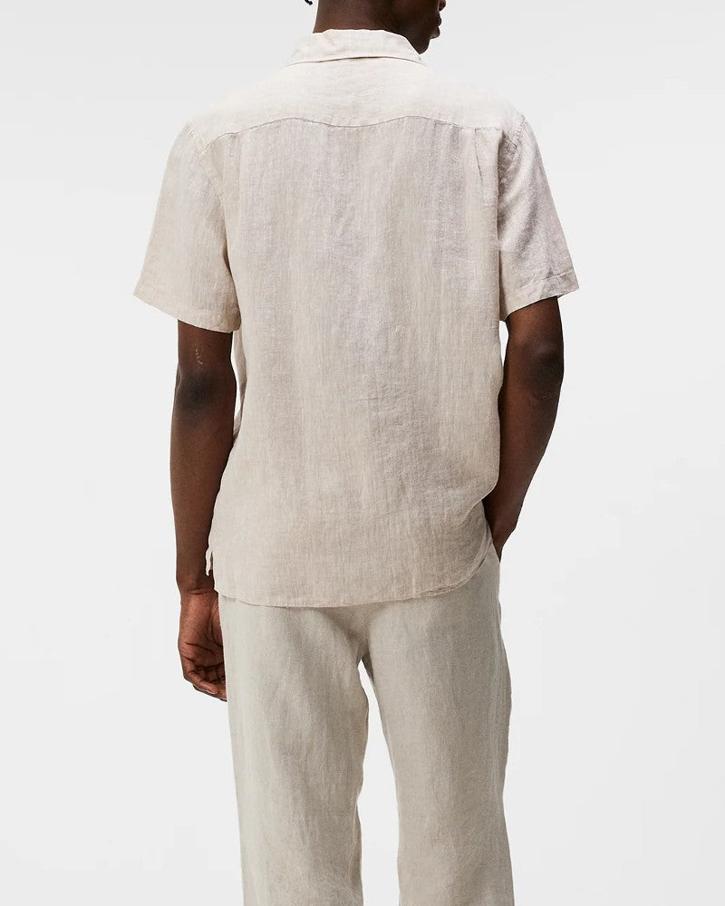Linen Melange SS Reg Skjorta