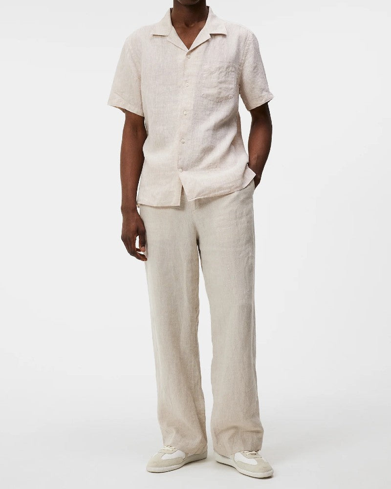 Linen Melange SS Reg Skjorta