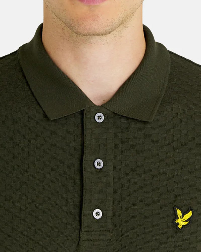 Grid Texture Polo Pikétröja