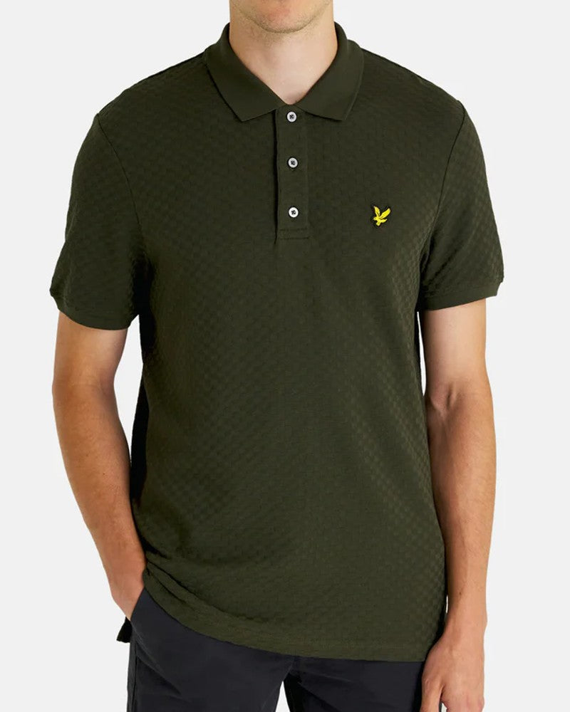 Grid Texture Polo Pikétröja