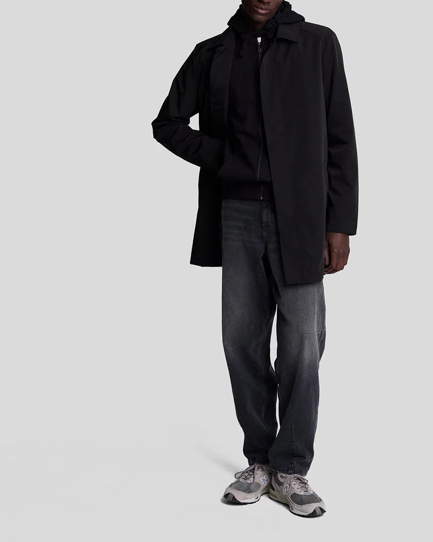 Tonal Eagle Mid Length Car Coat Jacka