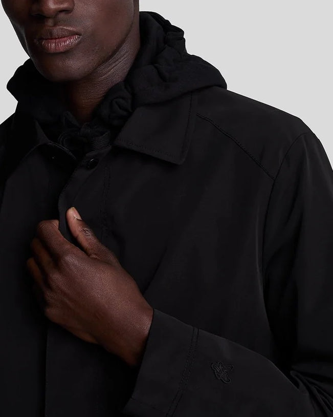 Tonal Eagle Mid Length Car Coat Jacka