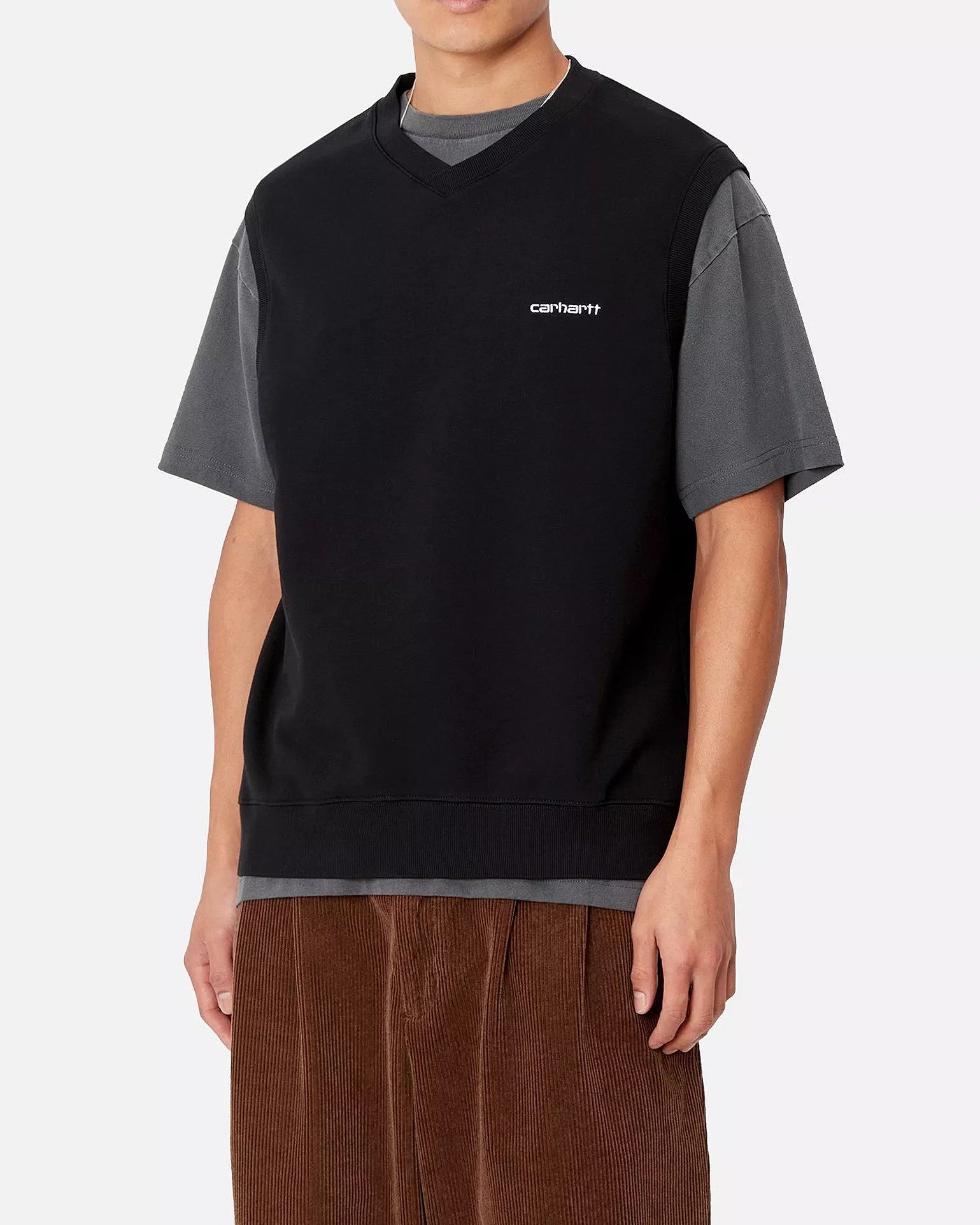 Script V Neck Väst
