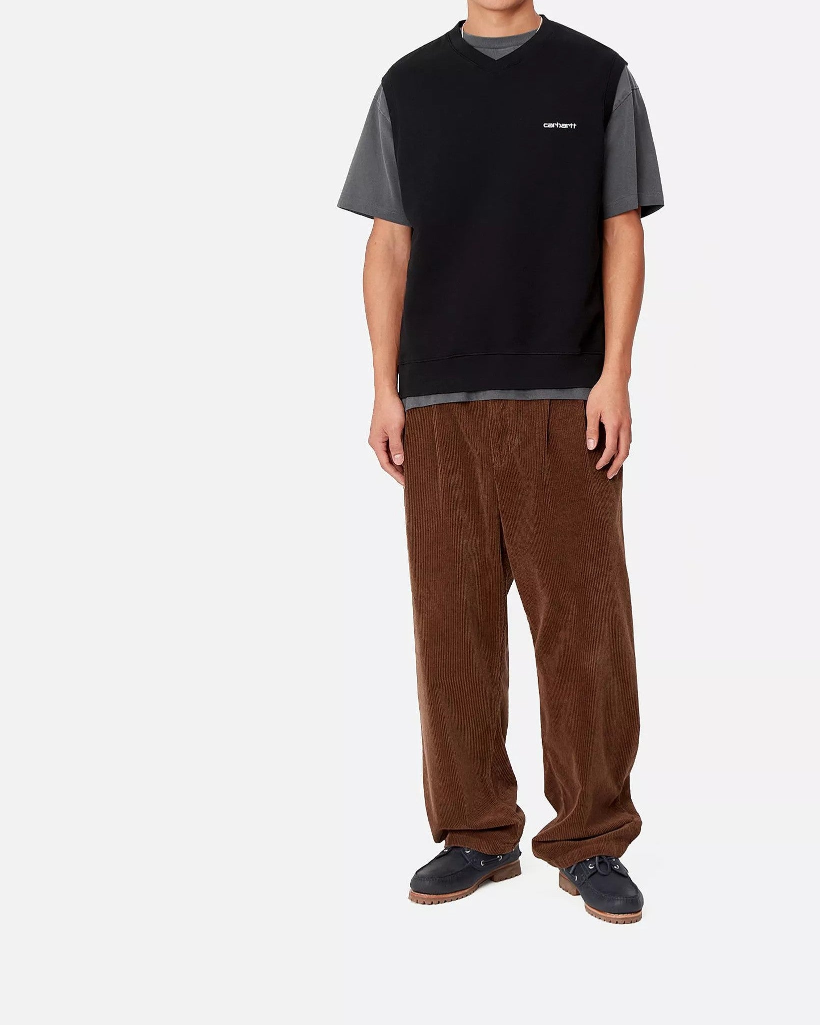 Script V Neck Väst