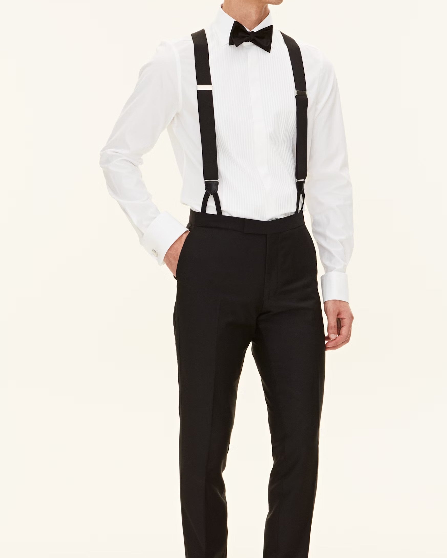 Tuxedo Double Cuff Slim Fit Skjorta