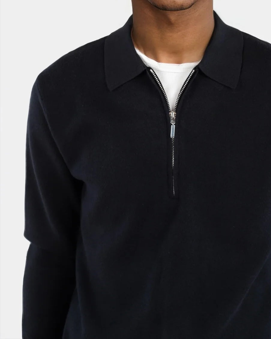 Caleb Knitted Half Zip Tröja