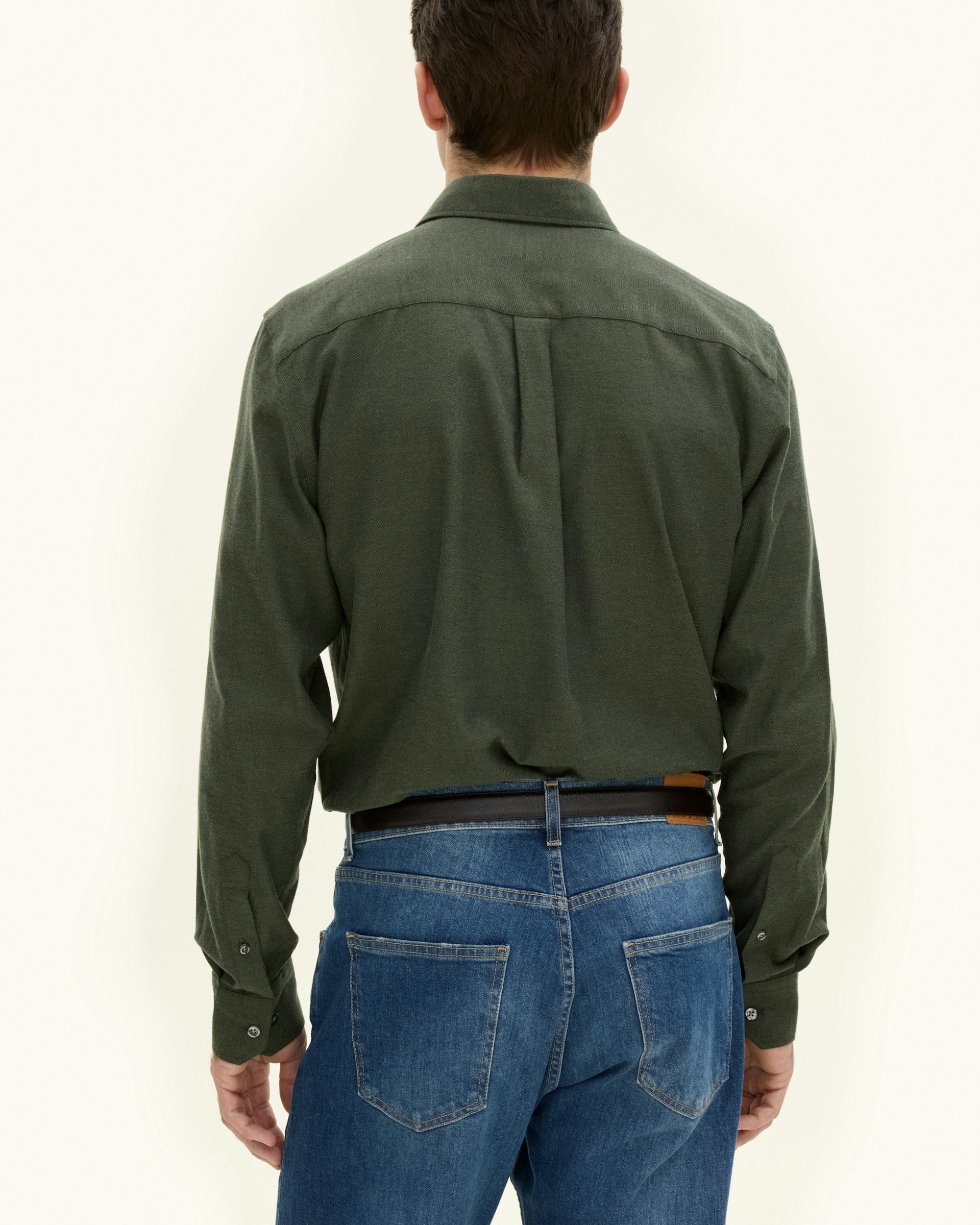 Cut Away Brushed Flann Skjorta