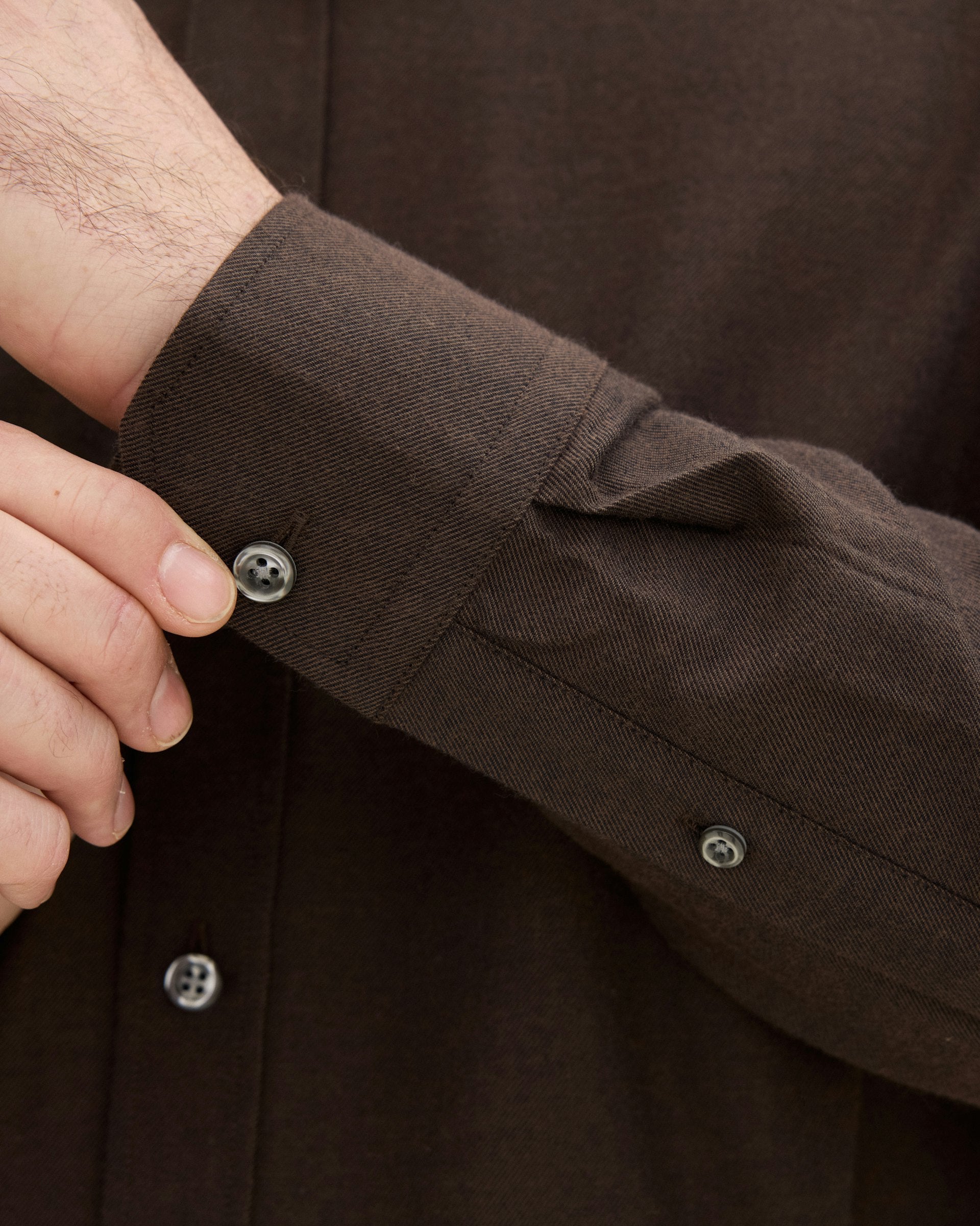 Cut Away Brushed Flann Skjorta
