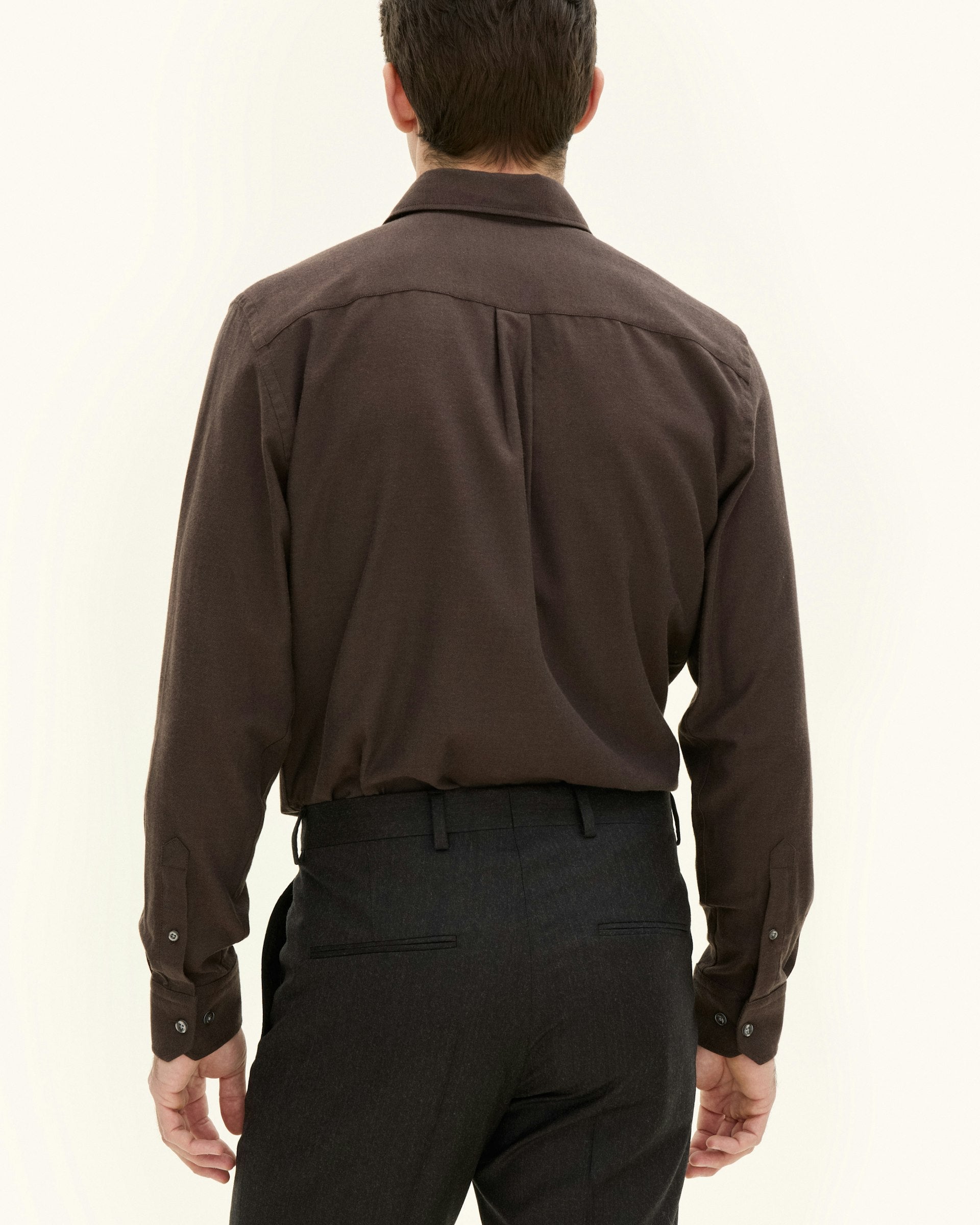 Cut Away Brushed Flann Skjorta