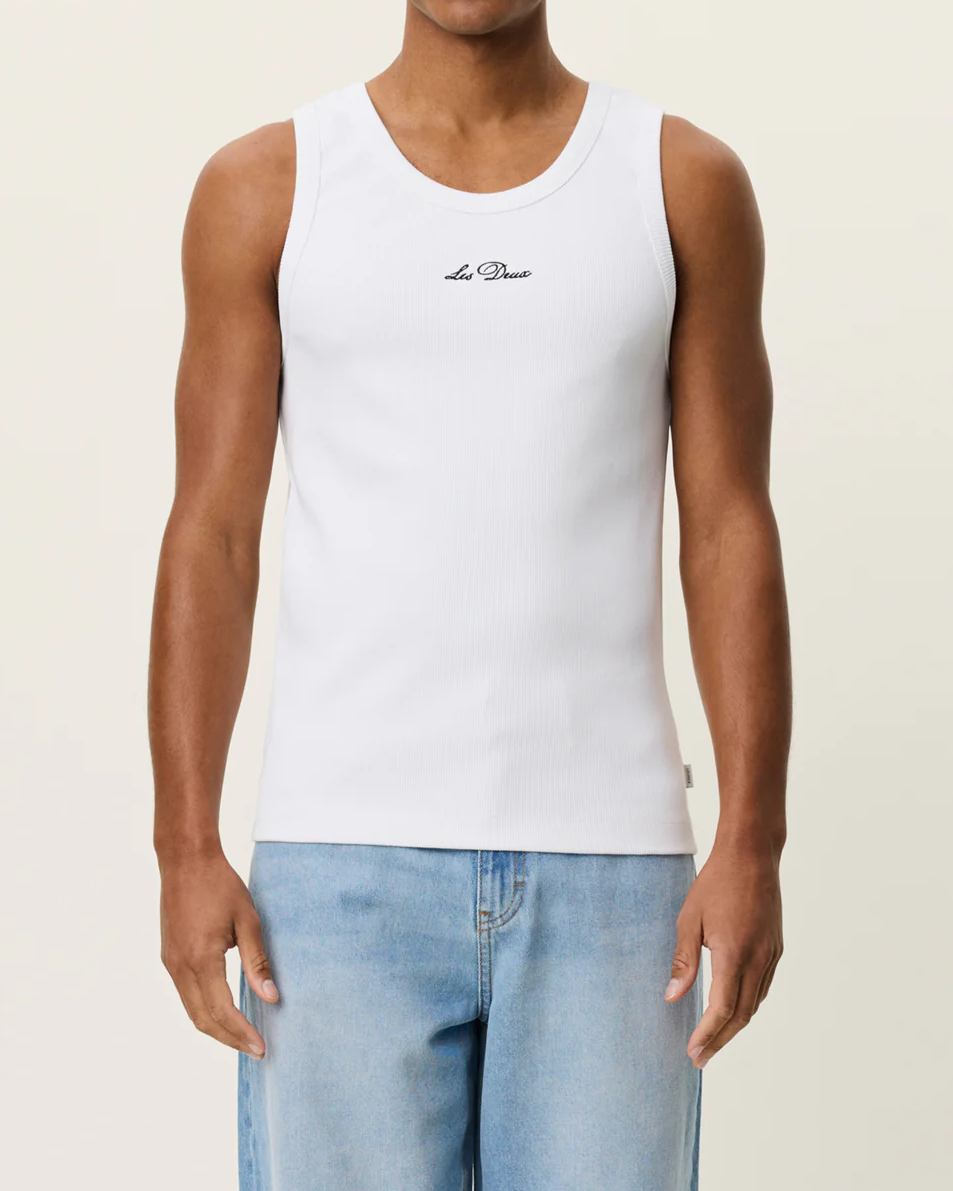 Arthur Logo Rib Tanktop - Vit