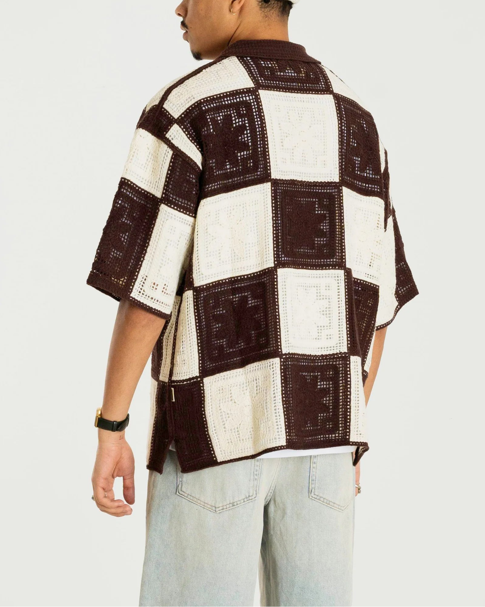 Banks Crochet Knit Skjorta