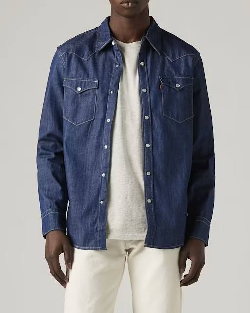Barstow Denim Western Skjorta