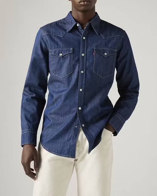 Barstow Denim Western Skjorta