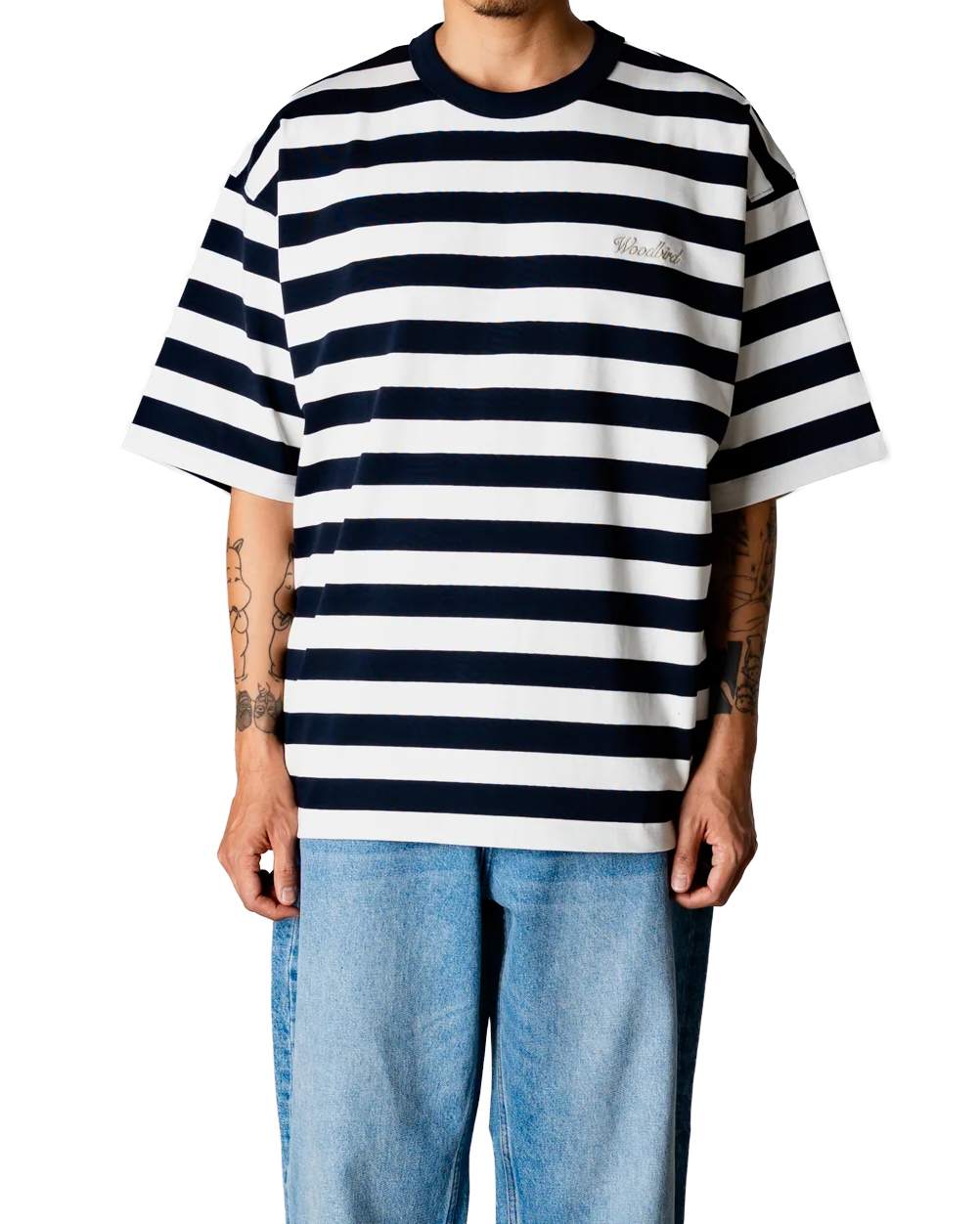 Beam Stripe T-Shirt - Dark Navy