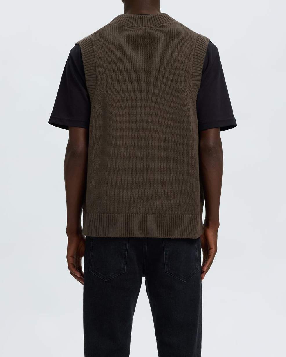 Braun Heavy Knit Väst