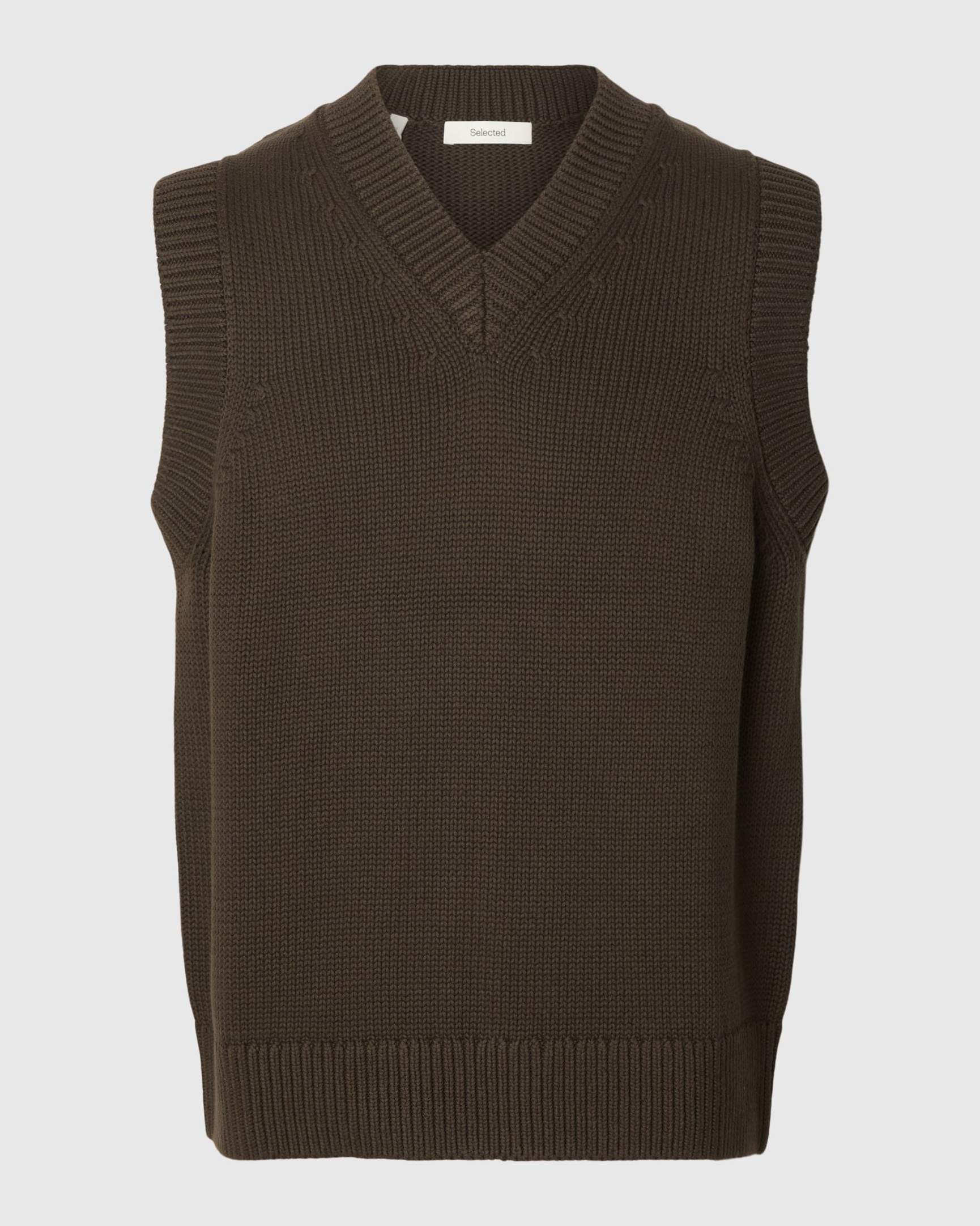 Braun Heavy Knit Väst