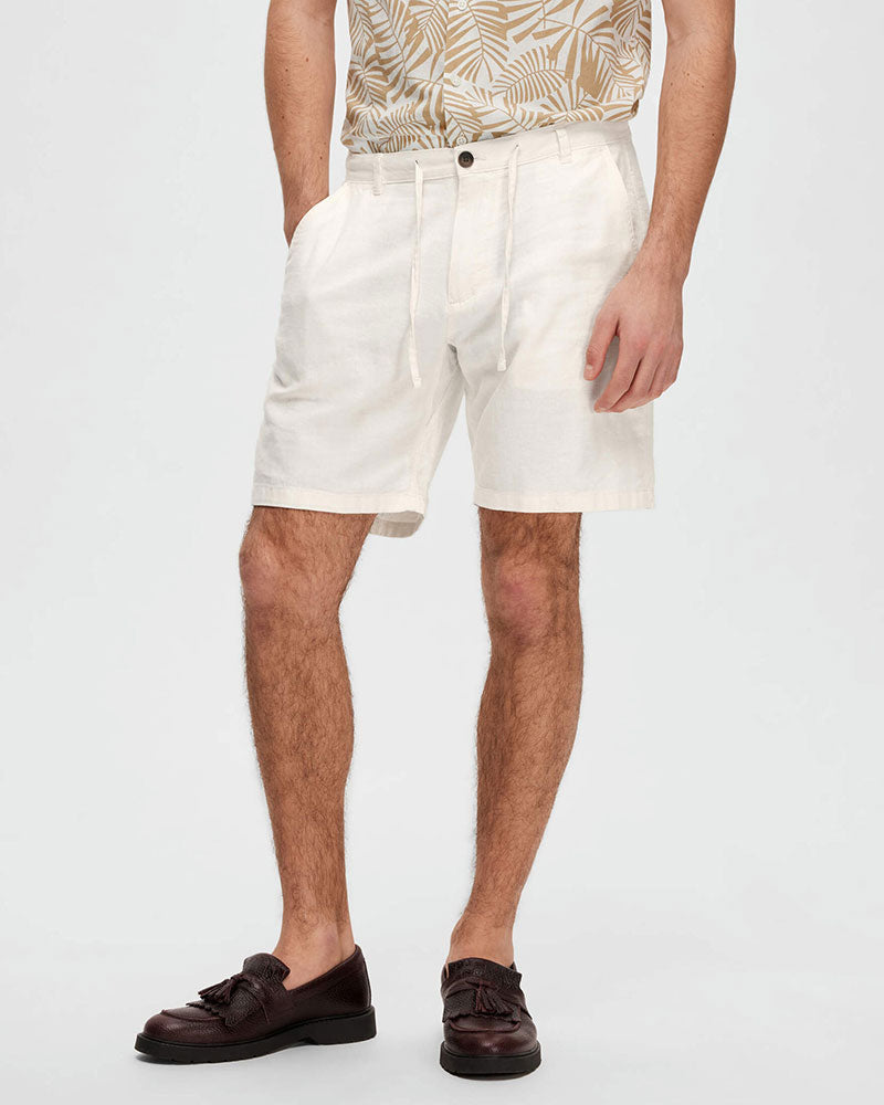 Brody Linen Shorts - Cloud Dancer