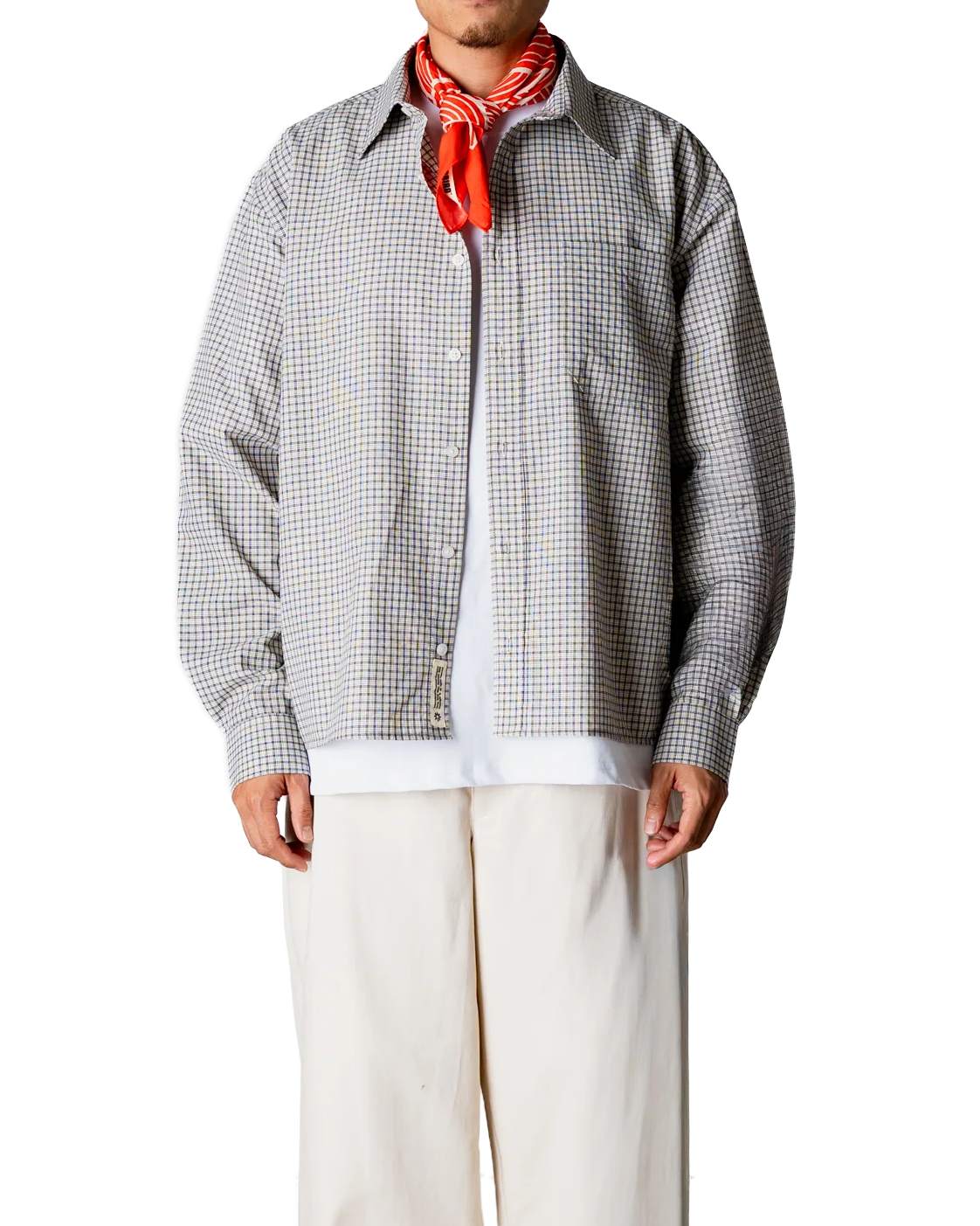 Buzo Check Skjorta - Off White