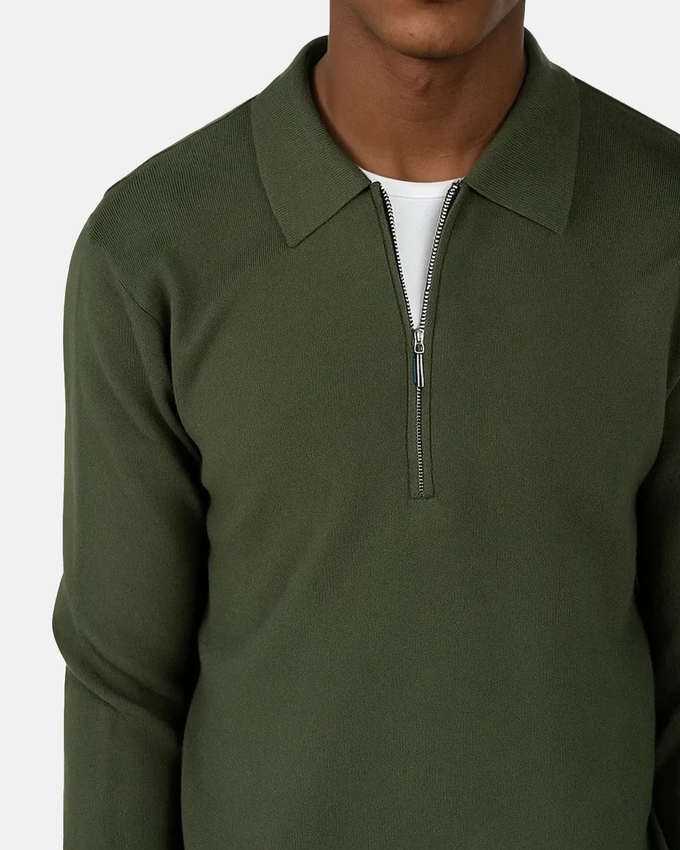 Caleb Knitted Half Zip Tröja