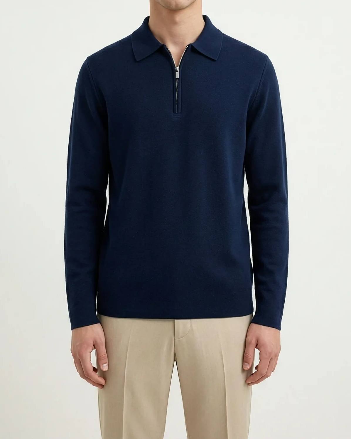 Caleb Knitted Half Zip Tröja