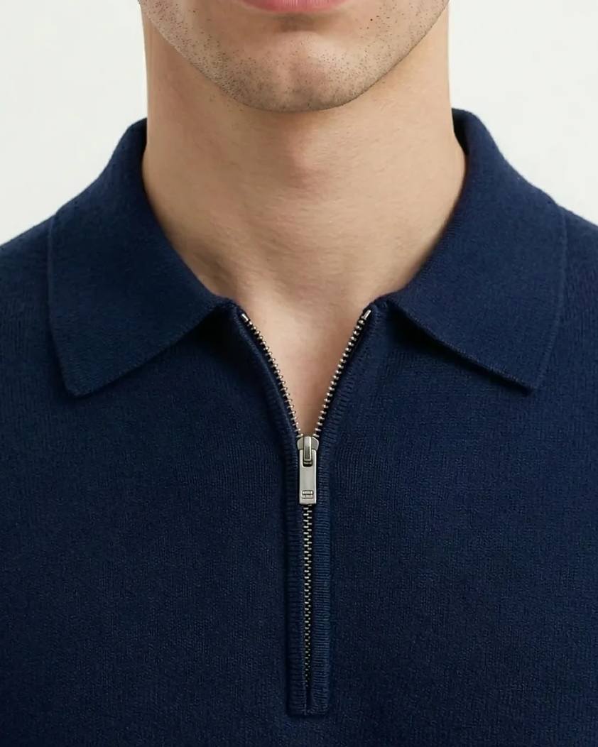 Caleb Knitted Half Zip Tröja