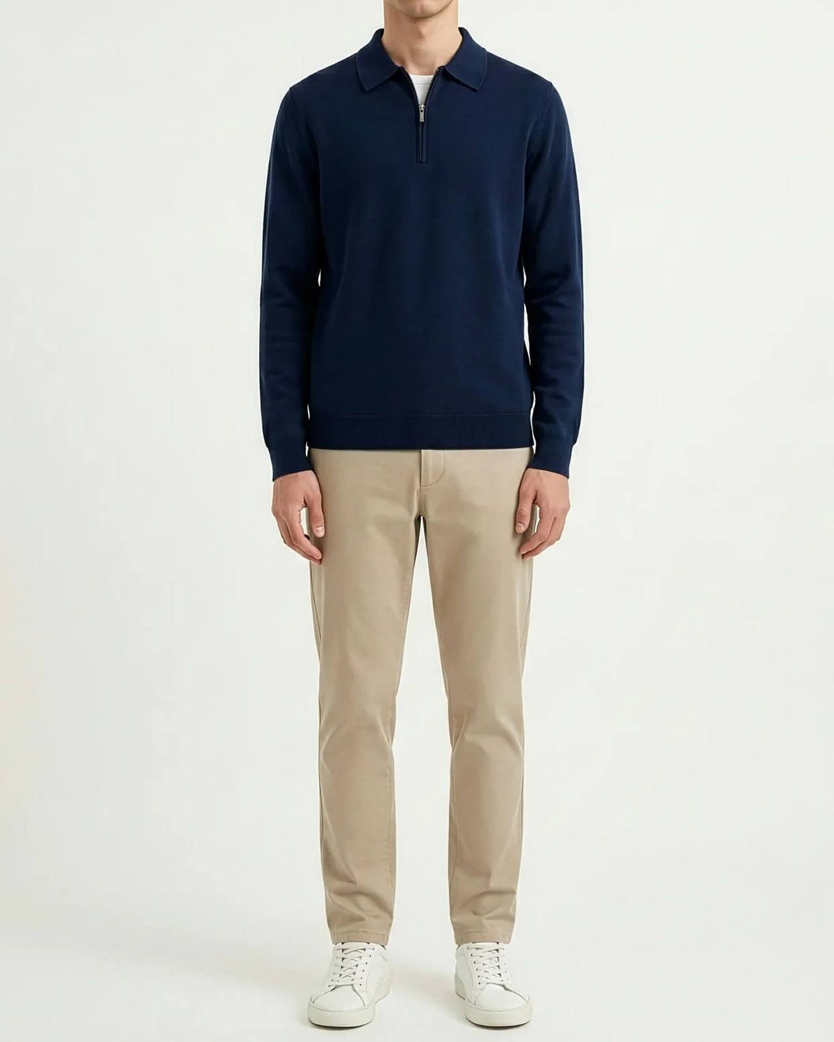 Caleb Knitted Half Zip Tröja