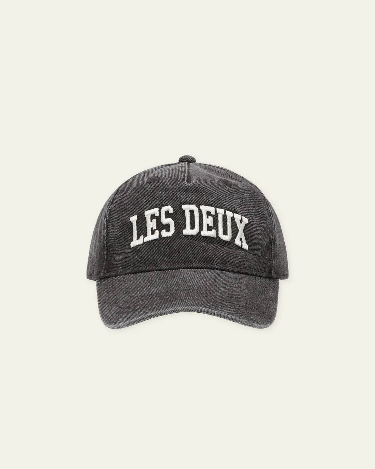 Collage Washed Soft Baseball Keps - Black