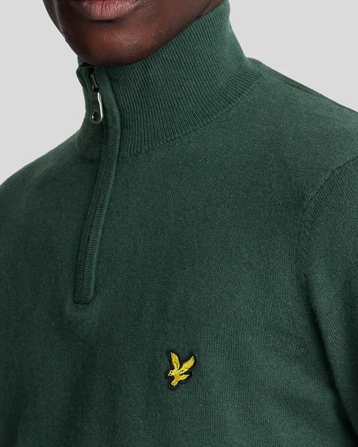 Cotton Merino Quarter Zip Tröja