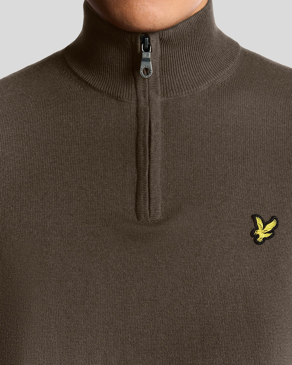 Cotton Merino Quarter Zip Tröja
