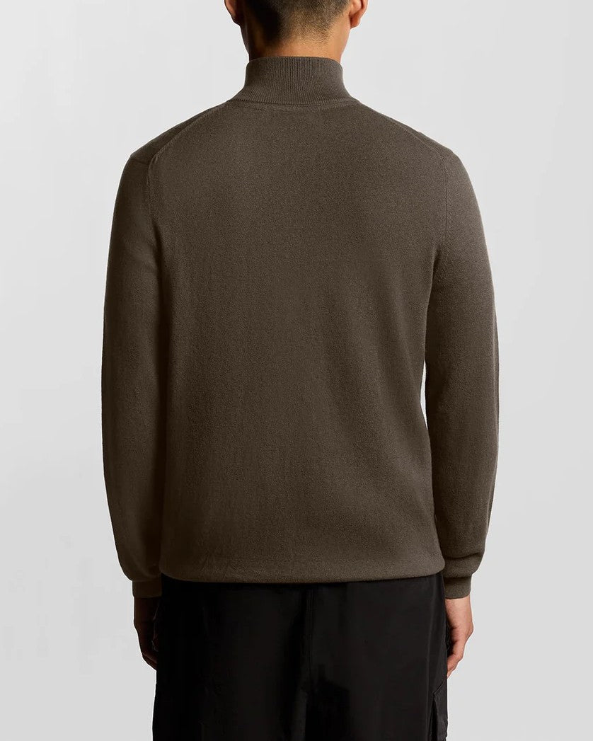 Cotton Merino Quarter Zip Tröja
