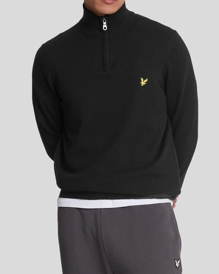 Cotton Merino Quarter Zip Tröja