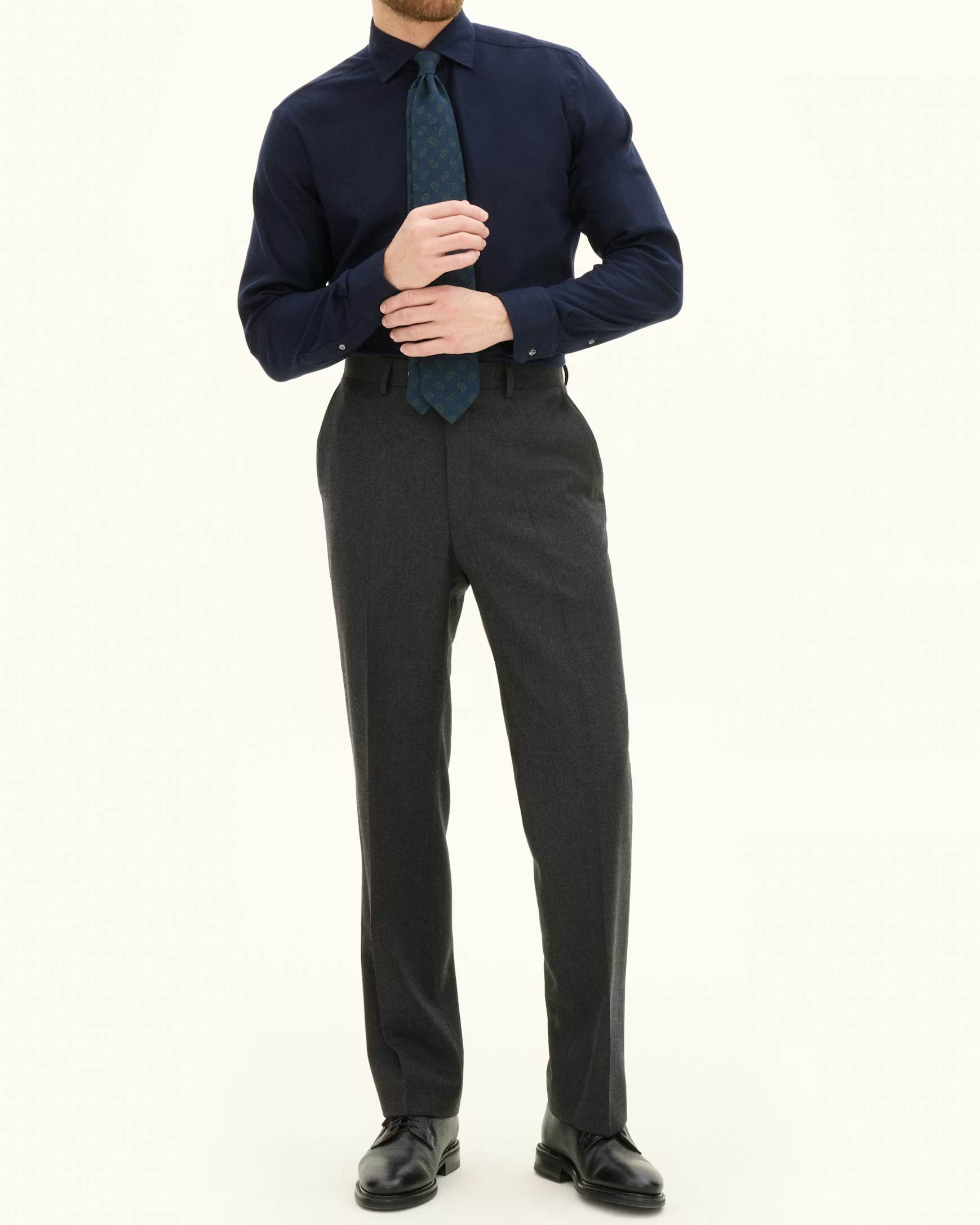 Cut Away Brushed Flannel Skjorta