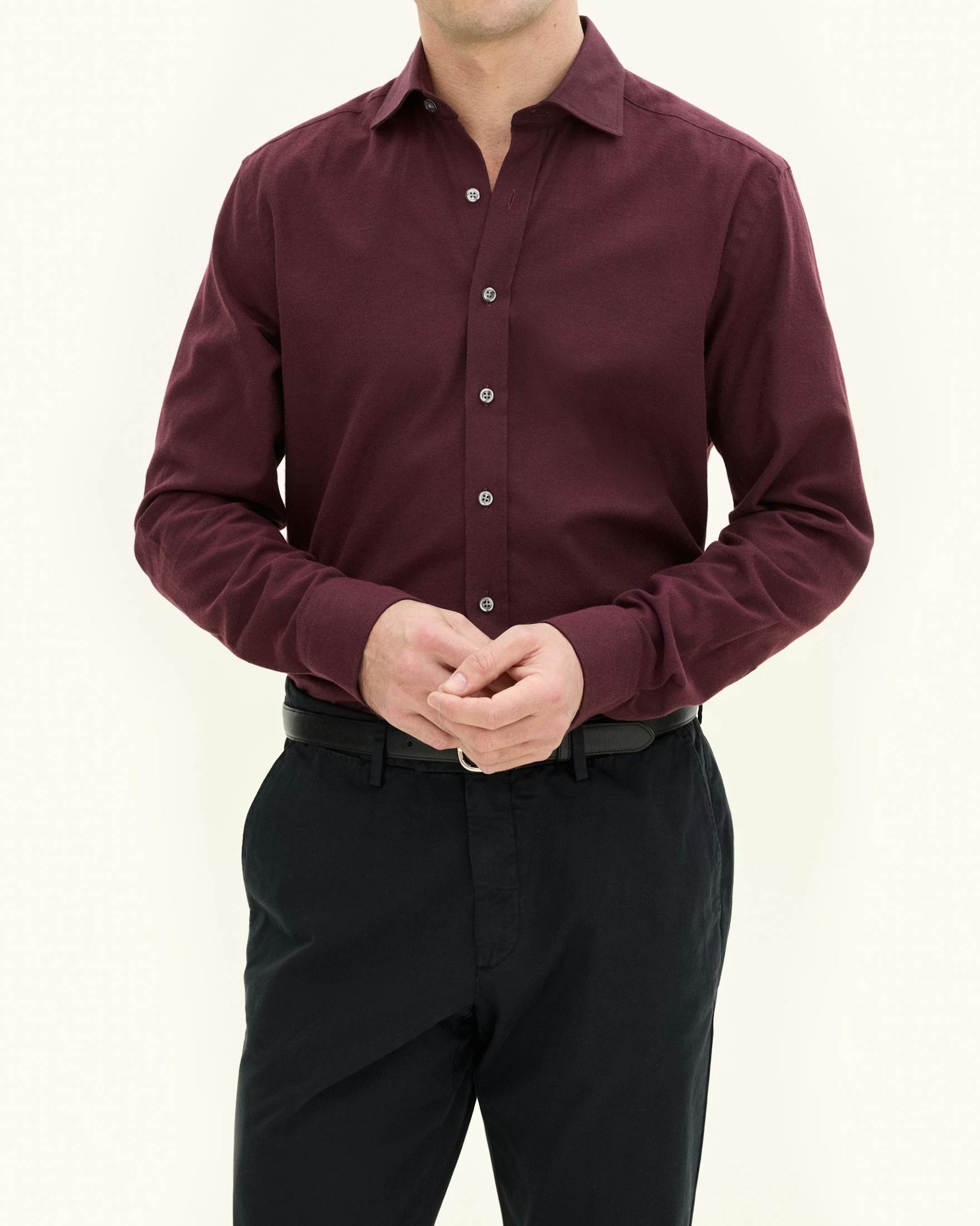 Cut Away Brushed Flannel Skjorta