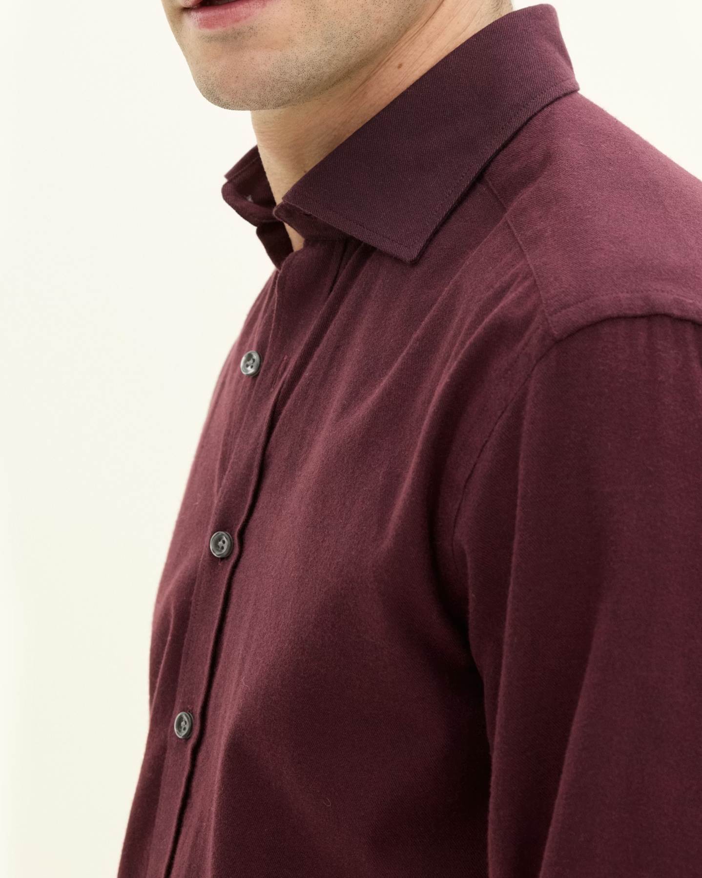 Cut Away Brushed Flannel Skjorta