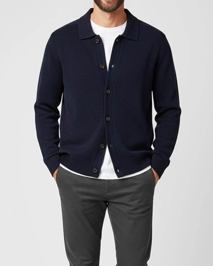 Dean Cardigan Tröja - Marinblå