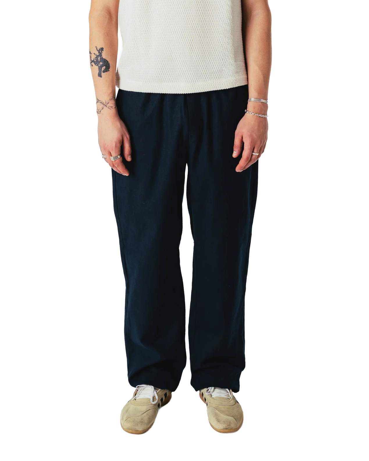 Eik Linen Byxor - Navy