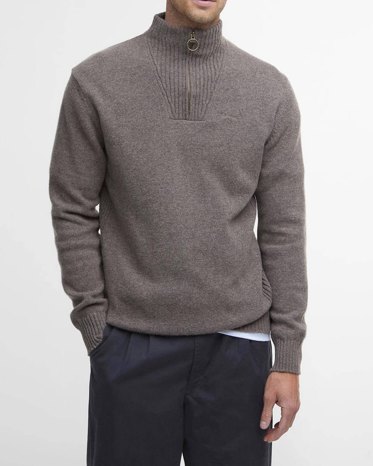 Barbour Essential Half Zip Tröja - Dark Stone