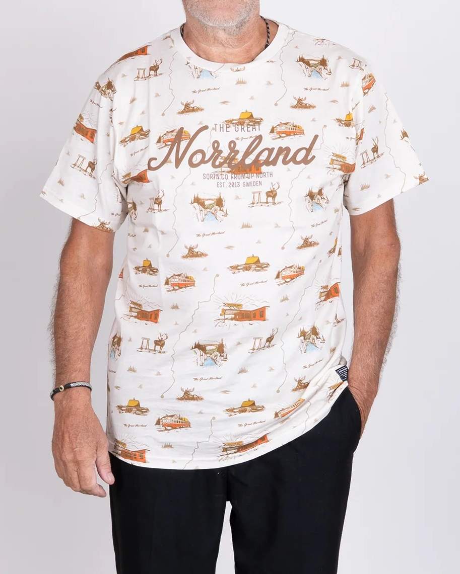Great Norrland Inlandsresan T-Shirt - Cream